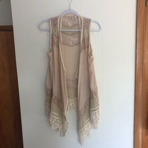 Sheer Drapey Vest Top